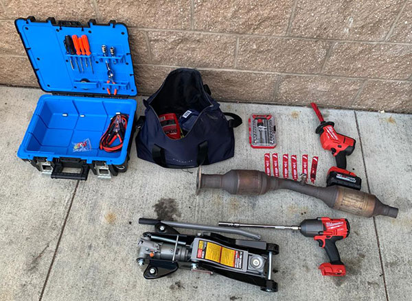 Tools used to steal catalytic converters