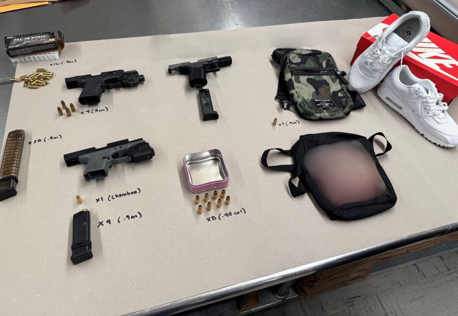 Photograph of firearms 