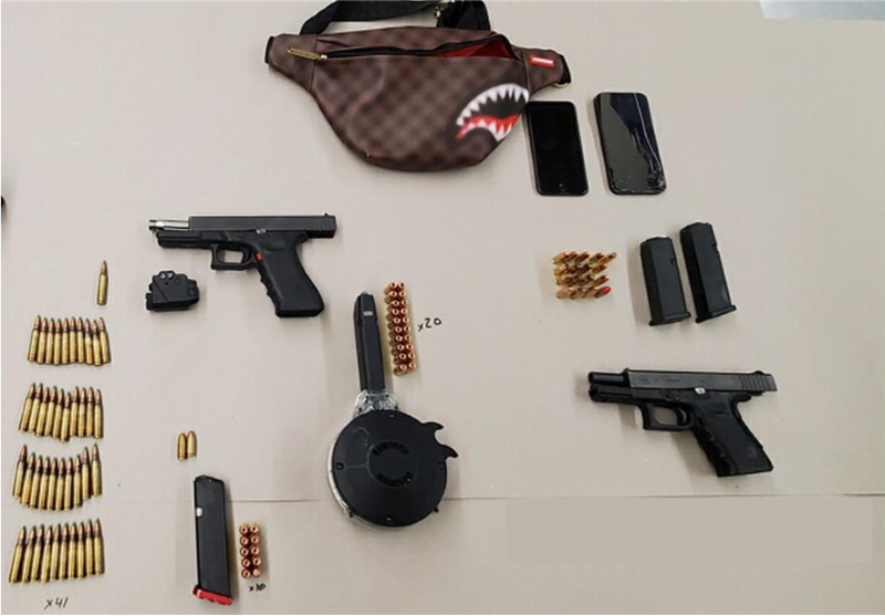 Evidence Photo with Firearms and Ammo
