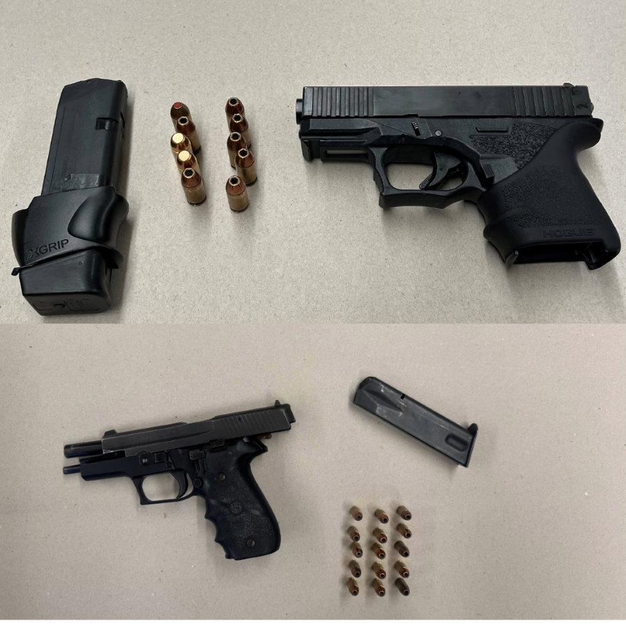Evidence Photo of Firearms