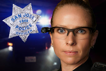 photo of officer wearing a body camera